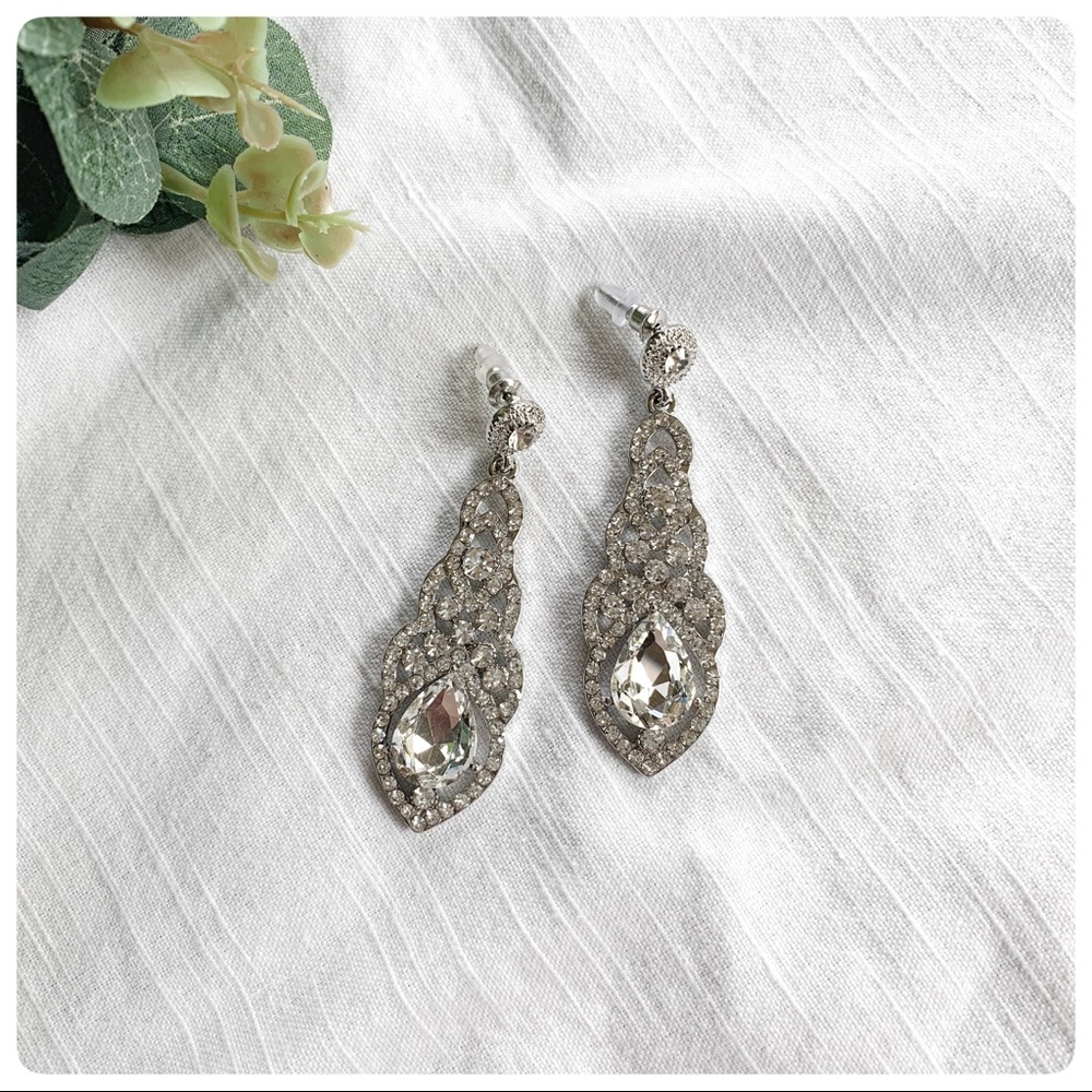 Silver Tone Long Earrings